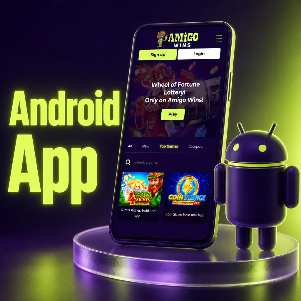 Amigo Wins Android APK download and installation steps for devices running Android 8.0 or later